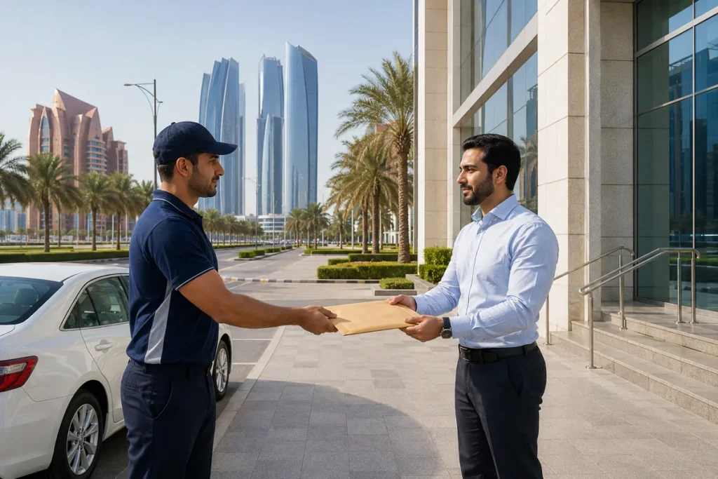 تسليم المستندات والطلبات داخل أبوظبي