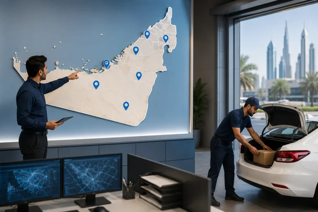 تخطيط مسارات التوصيل عبر الإمارات السبع